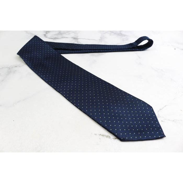 アルマーニコレッツォーニ ブランド ネクタイ 小紋柄 ポリエステル混シルクイタリア製 PO ネイビー ARMANI COLLEZIONI アルマーニコレッツォーニ ブランド ネクタイ シルク 小紋柄 格子柄 伊