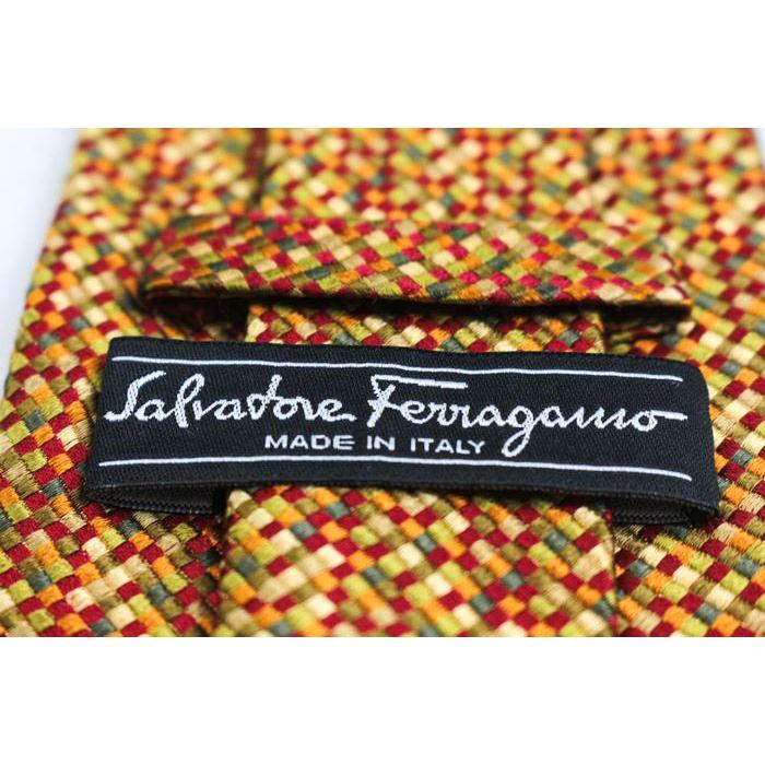 サルヴァトーレフェラガモ ブランド ネクタイ チェック柄 格子柄