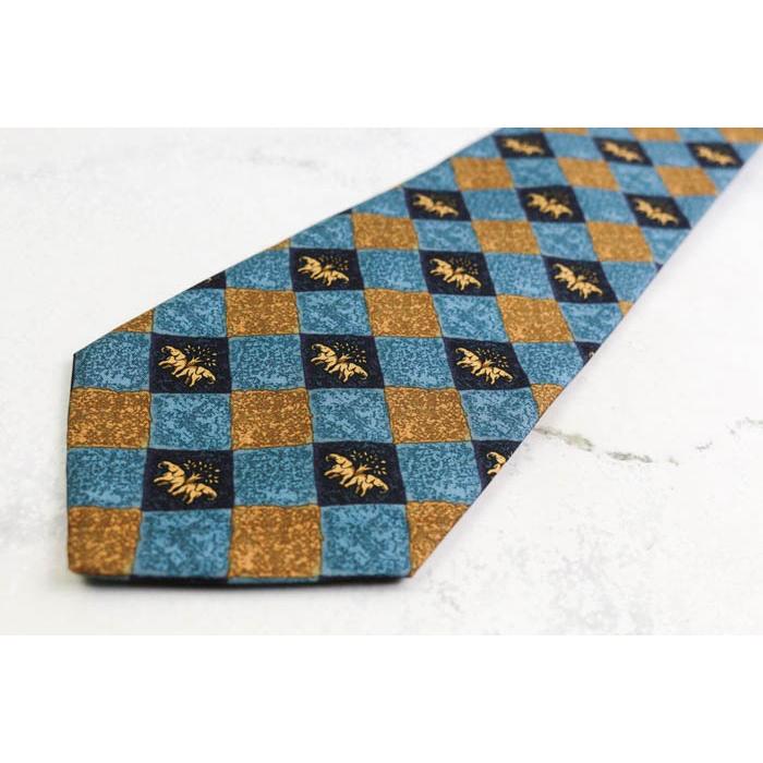 ジムトンプソン ブランド ネクタイ シルク 動物柄 総柄 チェック