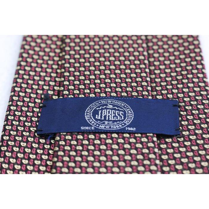 【 J.PRESS／ジェイプレス】日本製 シルク100%チェック柄ネクタイ・新品 J.PRESS（J.プレス） ジェイプレス ブランド ネクタイ ドット 格子柄