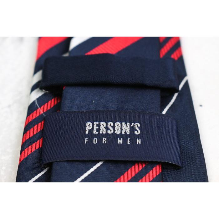 PERSON'S（パーソンズ） ブランド ネクタイ ストライプ柄 シルク PO