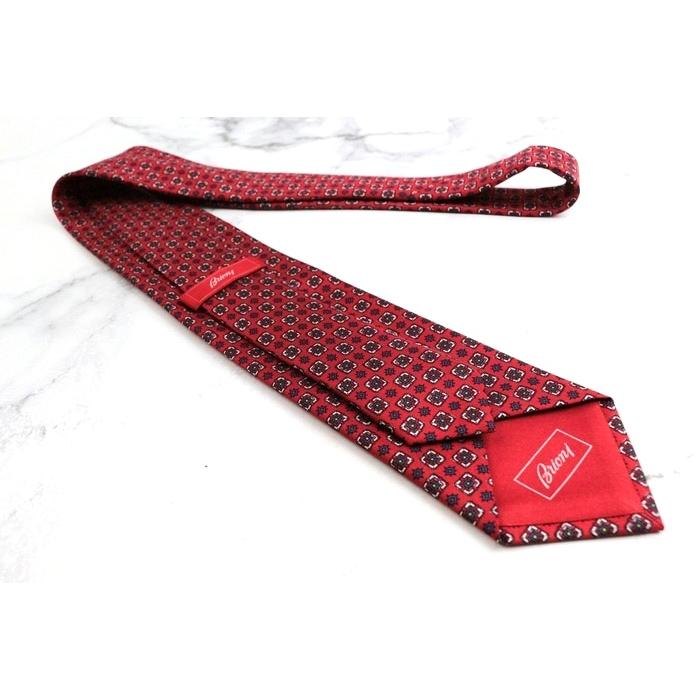Brioni ブリオーニ ネクタイ チェーン付 シルク100% イタリア製 赤色