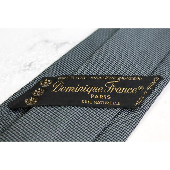 ドミニクフランス ブランド ネクタイ クラウン パネル柄 刺繍 シルク フランス製 メンズ ネイビー Dominique France Crown ドミニクフランス クラウン ブランドネクタイ パネル柄 シルク