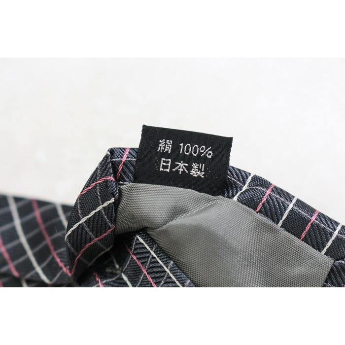 ネクタイ レギュラータイ クロコ柄 総柄 シルク イタリア製 ブラック×レッド クロコダイル ブランド ネクタイ ロゴ チェック柄 格子柄 シルク 日本