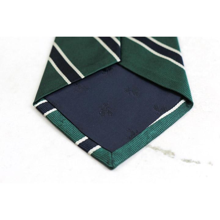 【美品】Brooks Brothers／トリプルストライプタイ／グリーン BROOKS BROTHERS ブルックスブラザーズ ネクタイ シルクタイ