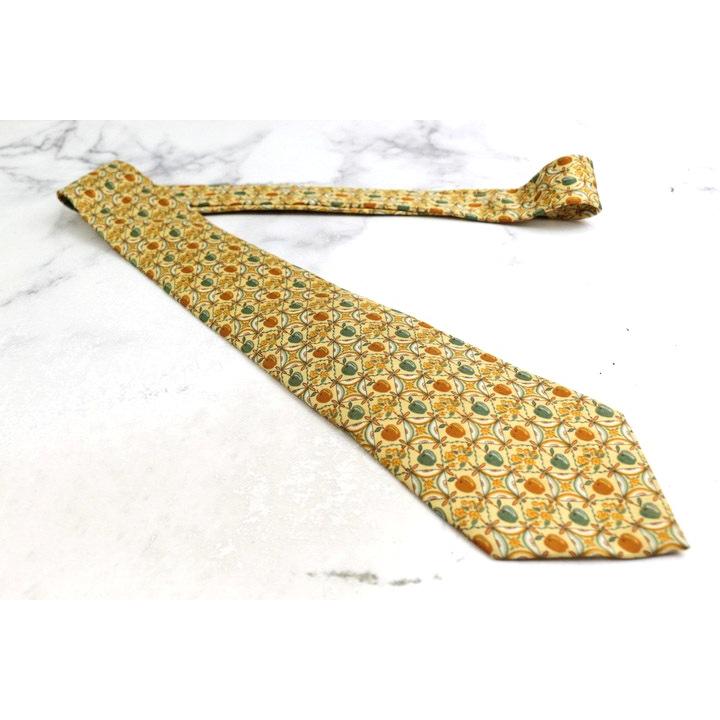 HERMES（エルメス） ブランド ネクタイ 総柄 チェック柄 格子柄 リンゴ