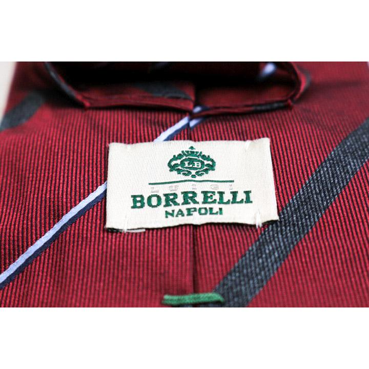 ルイジボレッリ ブランド ネクタイ 無地 シルク イタリア製 PO  メンズ レッド LUIGI BORRELLI ﾅﾎﾟﾘ一流老舗 ルイジボレッリ ブランド ネクタイ シルク ストライプ柄 コットン PO