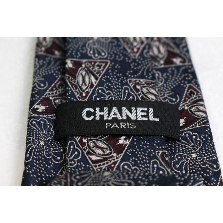 CHANEL（シャネル） ブランド ネクタイ 総柄 小紋柄 花柄 PO メンズ