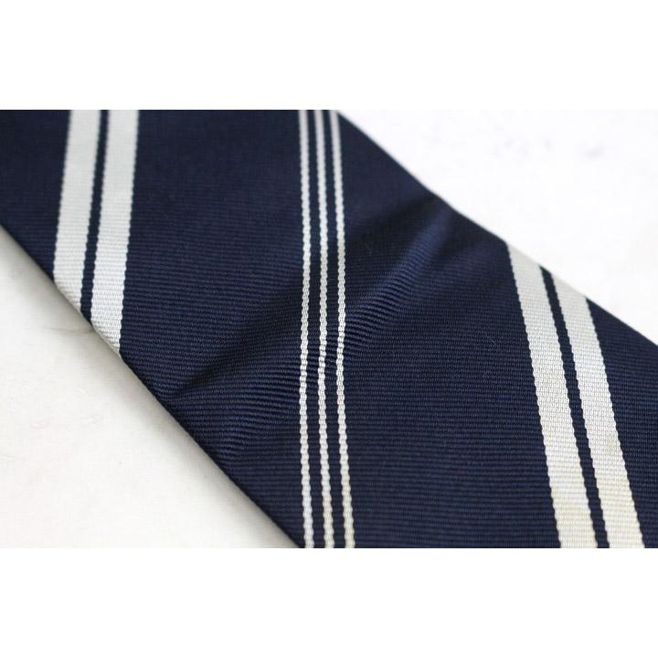 メーカーズシャツ鎌倉 ブランド ネクタイ シルク ストライプ柄 PO メンズ グレー MAKER'S SHIRT KAMAKURA 鎌倉ｼｬﾂ メーカーズシャツ鎌倉 ブランド ネクタイ シルク ストライプ柄 PO