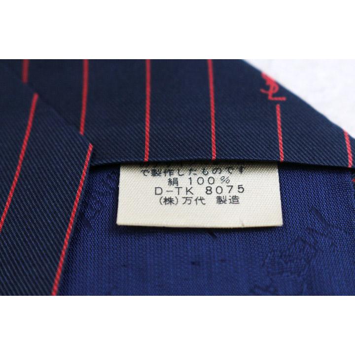 ✨未使用✨イヴサンローラン　YSLブランドロゴ ストライプ　ネクタイ Yves Saint Laurent イヴ・サンローラン ブランド ネクタイ YSL