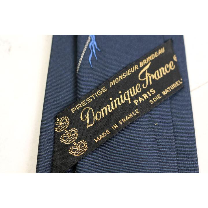 ドミニクフランス クラウン ブランドネクタイ パネル柄 シルク