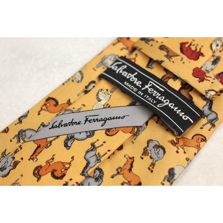 サルヴァトーレフェラガモ ブランド ネクタイ 動物柄 シルク