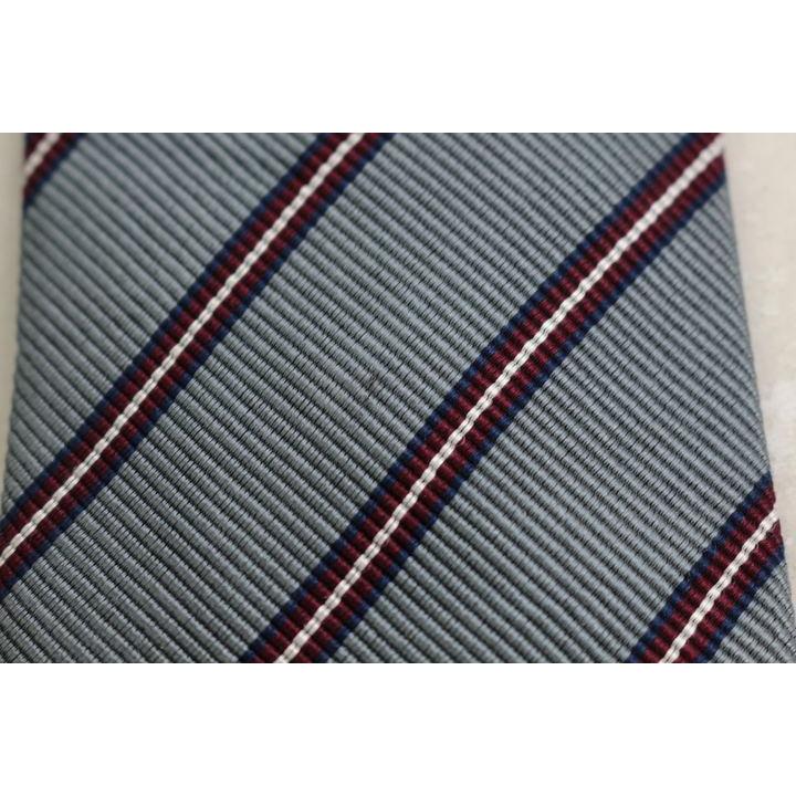 メーカーズシャツ鎌倉 ブランド ネクタイ ストライプ柄 綿混 シルク