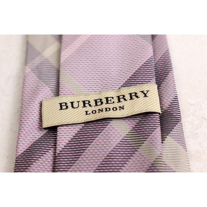 美品 BURBERRY バーバリー LONDON ネクタイ ノバチェック ピンク バーバリーロンドン ブランド ネクタイ ノバチェック シルク