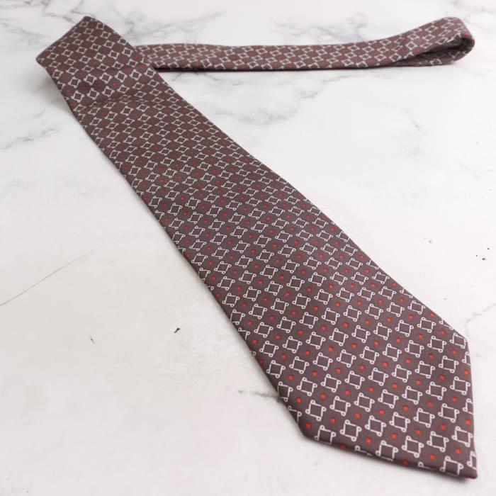 美品】ダンヒル ネクタイ ブラウン 無地 ソリッド カシミヤ混
