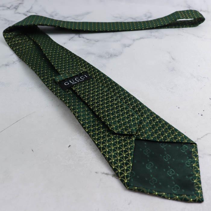 GUCCI（グッチ） ブランド ネクタイ ドット 格子柄 パネル柄 シルク