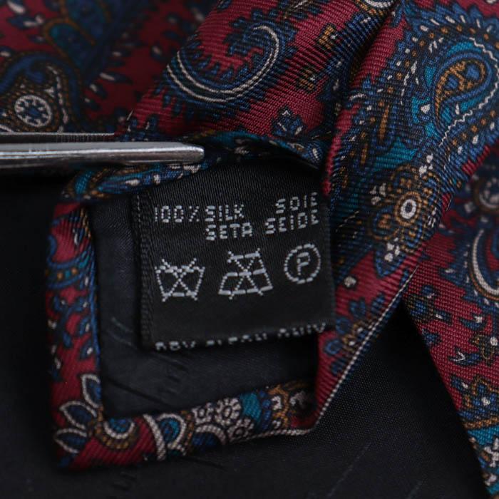 dunhill（ダンヒル） ブランド ネクタイ ロゴ ペイズリー 幾何学模様
