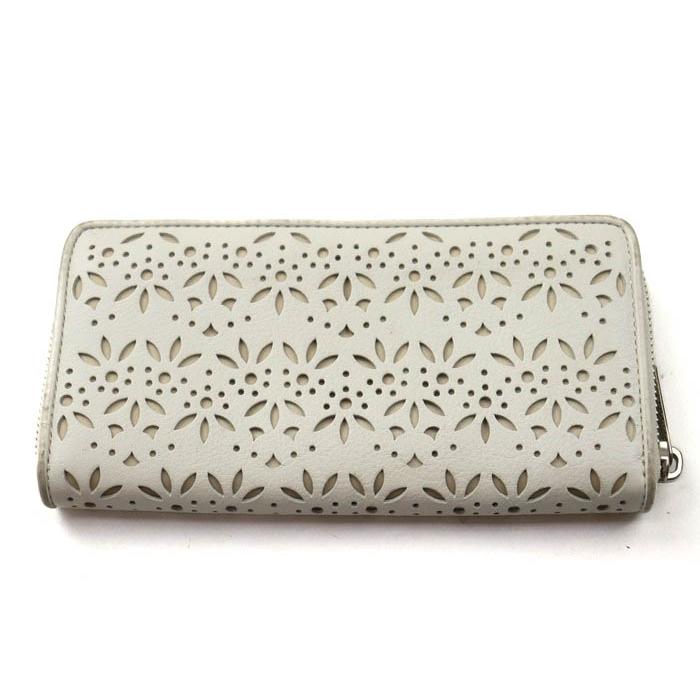 COACH（コーチ） 長財布 パンチング レザー ラウンドジップ ウォレット
