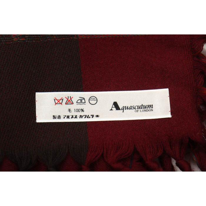 朝*顔様 アクアスキュータム　シルク×ウール大判ストールペイズリー Aquascutum アクアスキュータム ストール ショール ペイズリー柄