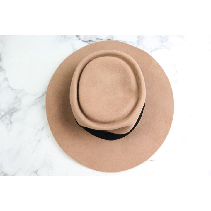 オゾック ハット カンカン帽 リボン ウール 帽子 ブランド レディース