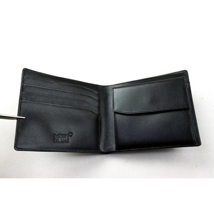 モンブラン　財布　二つ折り　ウォレット　レザー　ブラック　未使用品 MONTBLANC（モンブラン） 二つ折り財布 本革 レザー ウォレット 未使用
