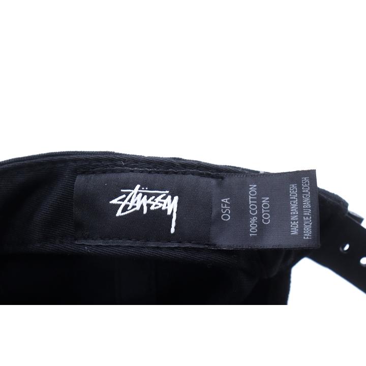 Stussy フォントロゴ ベロア スナップバックキャップ ブラックカラー STUSSY - Stussy フォントロゴ ツートンカラー ストラップバック