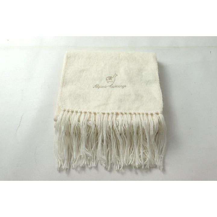 アルパカカマルゴ マフラー アルパカ混 ペルー製 ロゴ ブランド