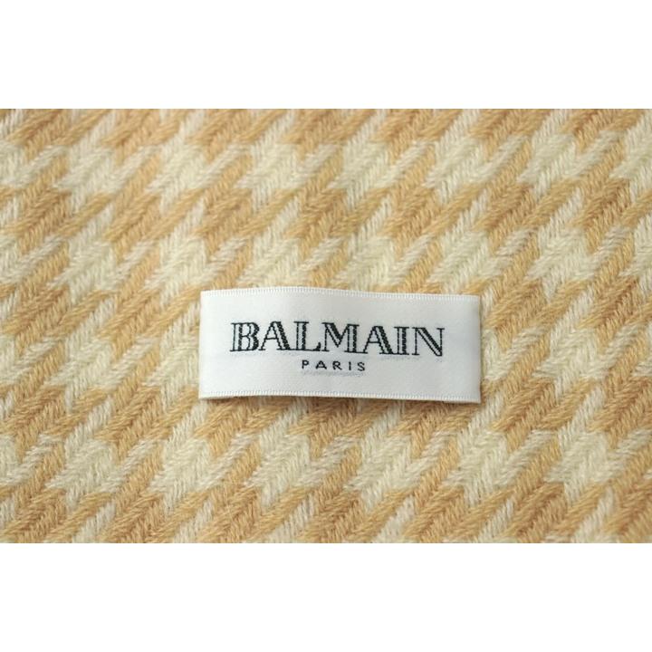 BALMAIN（バルマン） マフラー 千鳥柄 ウール ブランド レディース