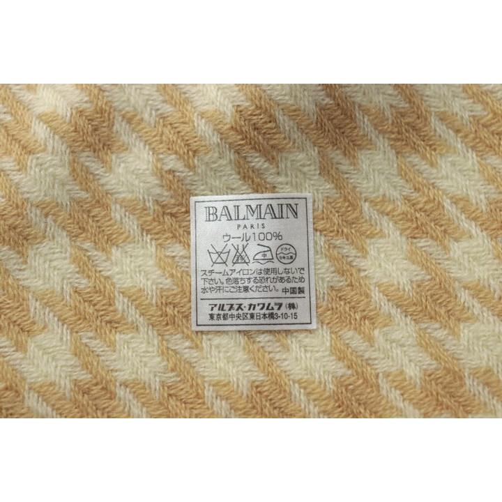 BALMAIN（バルマン） マフラー 千鳥柄 ウール ブランド レディース