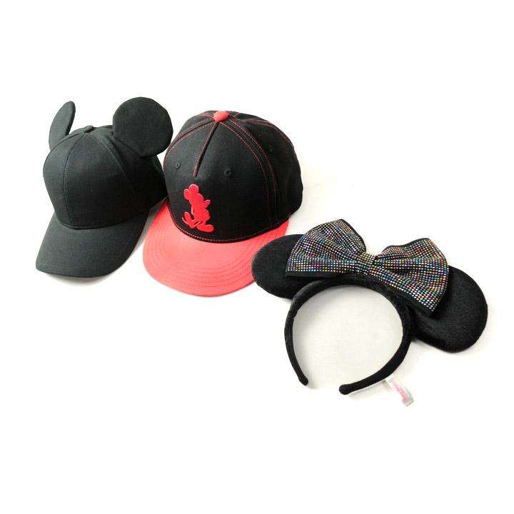 【豪華3点set】ミッキー・ミニー 被り物&ミニーカチューシャ Disney（ディズニー） 東京ディズニーリゾート他 キャップ