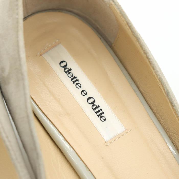 オデットエオディール ポインテッドトゥパンプス 日本製 スエードレザー シューズ 靴 レディース 24.5cmサイズ ベージュ Odette e Odile｜kbnet2019v2｜03