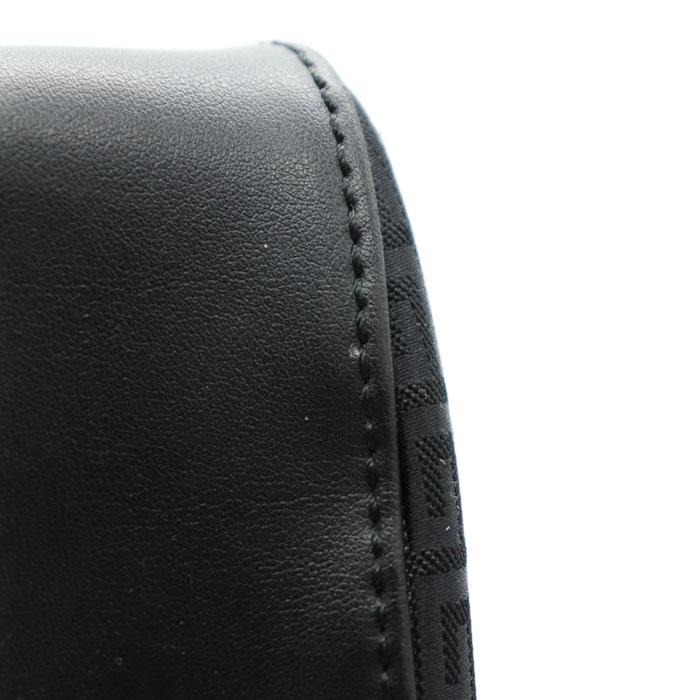 【美品】フェンディシメ レザー トートバッグ ショルダー　肩掛 黒　総柄　ロゴ 美品】フェンディシメ レザー トートバッグ ショルダー 肩掛 黒