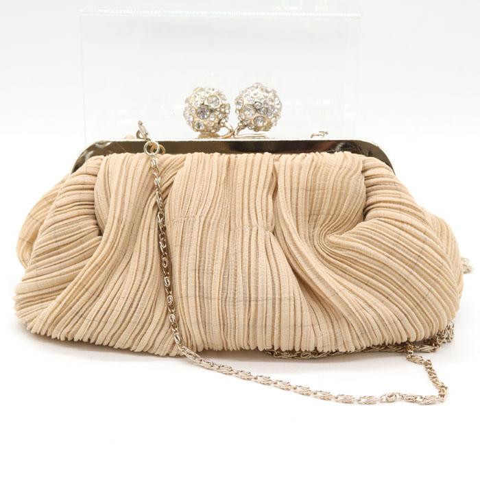 ペリーコ アネッリ ファー×レザー ハンドバッグ 鞄 ベージュ パーティー