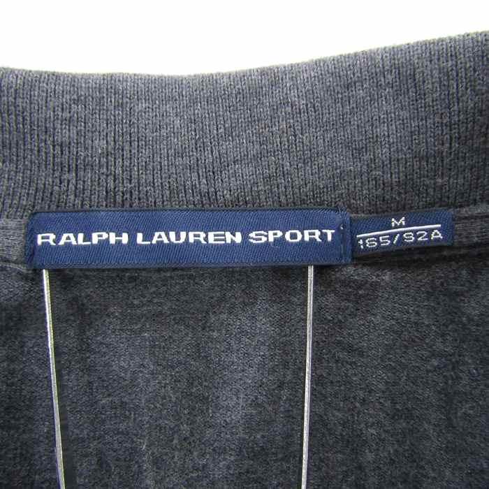 ラルフローレン スポーツ 半袖ポロシャツ ビッグポニー コットン トップス レディース M 165/92Aサイズ グレー RALPH LAUREN SPORT ラルフローレン スポーツ 半袖ポロシャツ ビッグポニー コットン