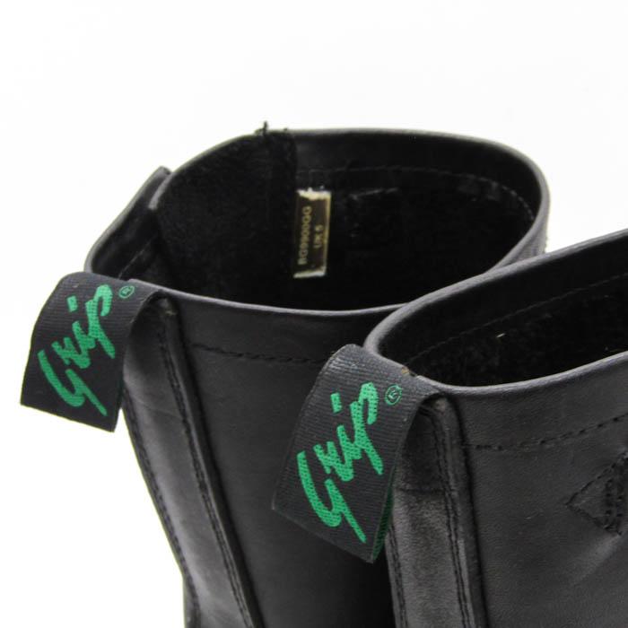 ゲッタグリップ　ブラックレザーエンジニアブーツ23.5UK5ヒール新品 ゲッタグリップ 本革レザー エンジニアブーツ 22.5cm - メルカリ