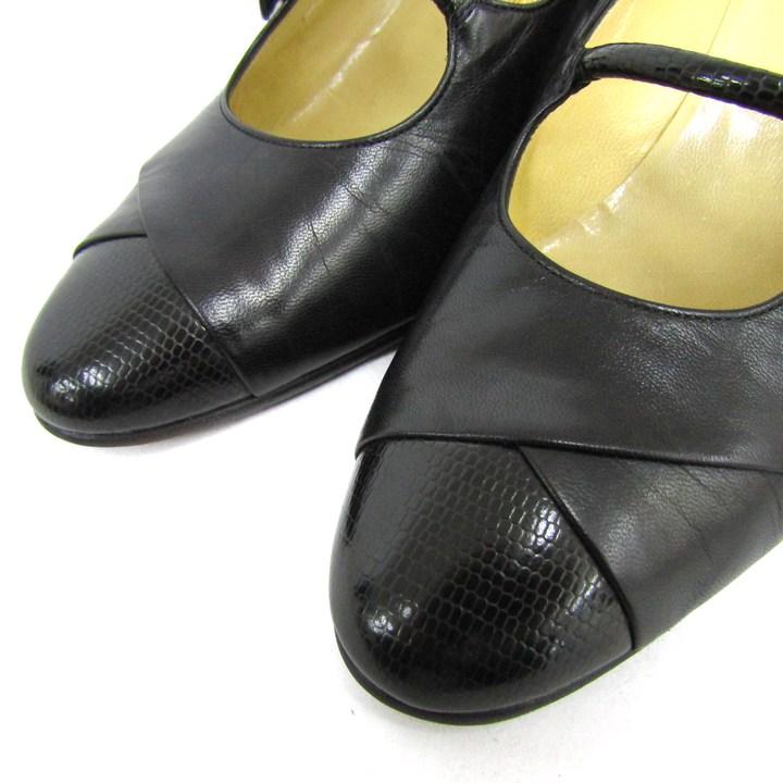 銀座ヨシノヤ パンプス ストラップ シューズ ブランド 靴 黒