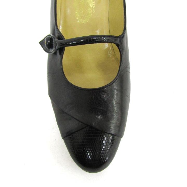 銀座ヨシノヤ パンプス ストラップ シューズ ブランド 靴 黒