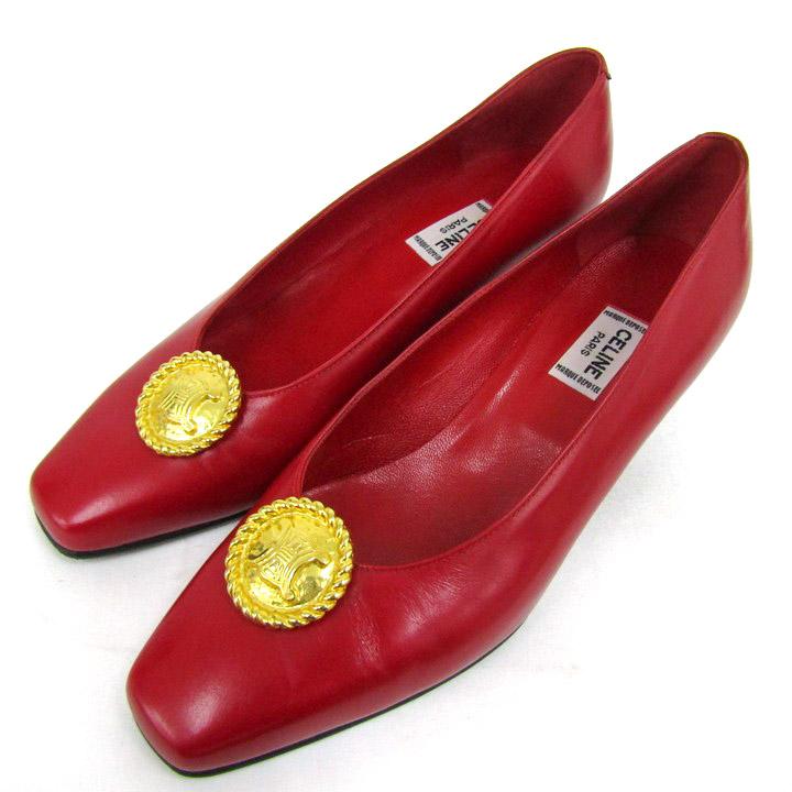 CELINE（セリーヌ） パンプス シューズ ブランド 靴 イタリア製 赤