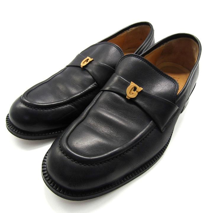 ヴェルサーチ スリッポン 本革 レザー ビジネスシューズ ブランド 紳士