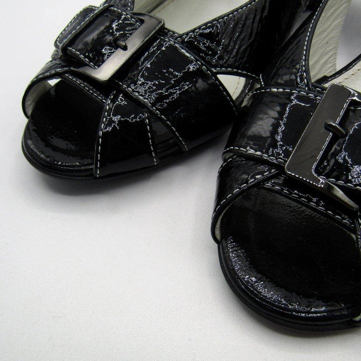 銀座ヨシノヤ パンプス オープントゥ シューズ ブランド 靴 日本製 黒