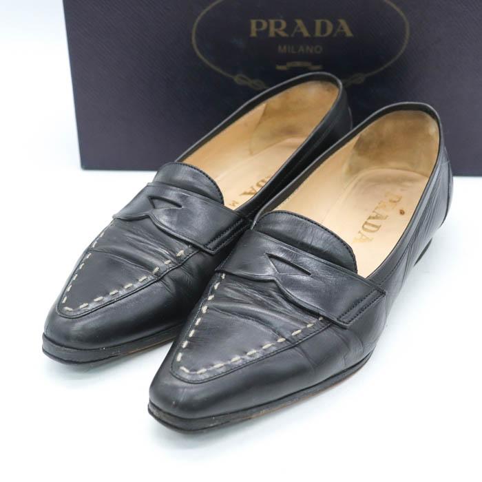 PRADA（プラダ） ローファーパンプス 本革 レザー ブランド シューズ 