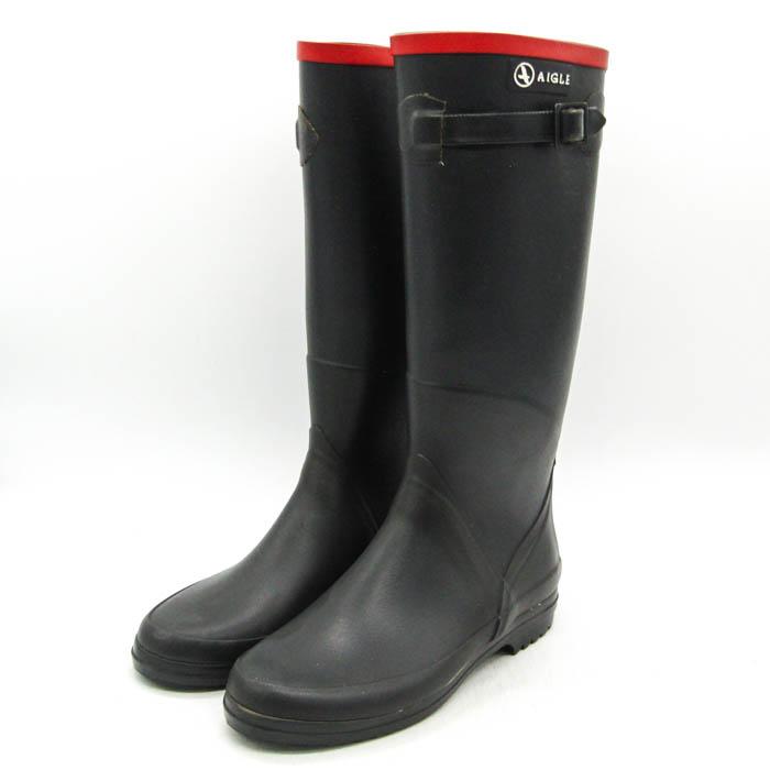 AIGLE レインブーツ ブラック　36 フランス製 0000126215035.jpg