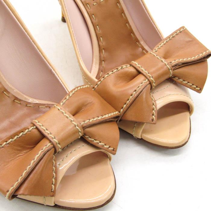 PRADA プラダ パンプス オープントゥ ブランド シューズ 靴 イタリア製  