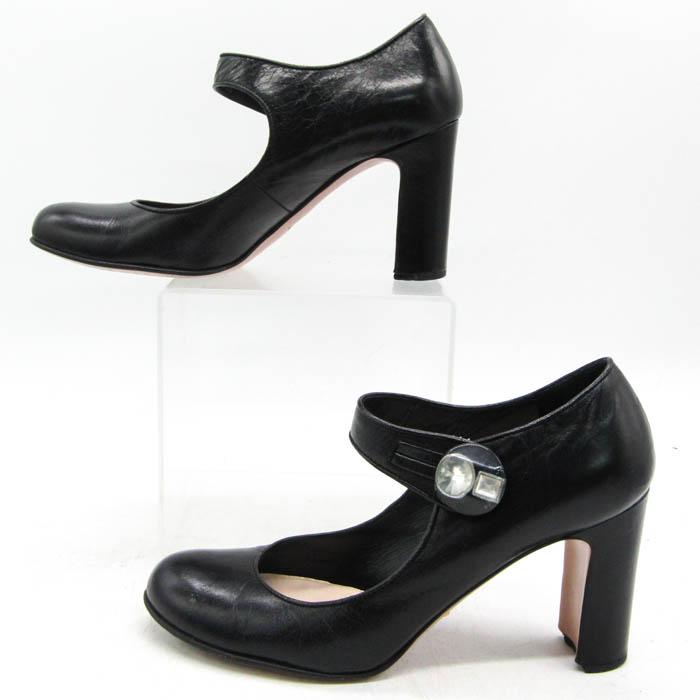 PRADA ハイヒール パンプス 37 黒 PRADA 】ブラック ハイヒールパンプス 37 ✨美品✨ 【公式通販】