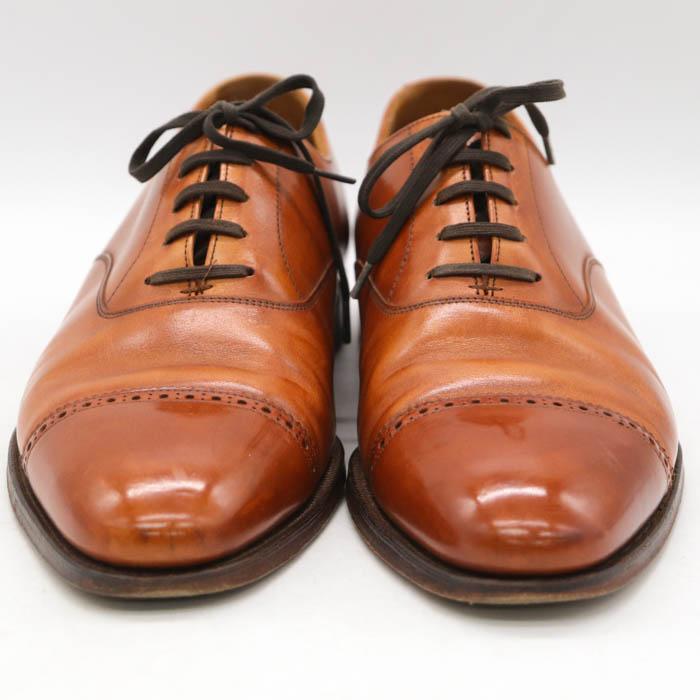Crockett&Jonesブラウン レザー ドレスシューズ キャットゥ 靴のみ クロケット＆ジョーンズ ドレスシューズ 本革 レザー ブランド