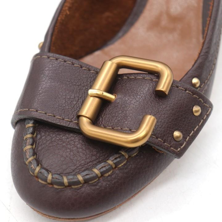 Chloe クロエ パンプス ラウンドトゥ チャンキーヒール シューズ  