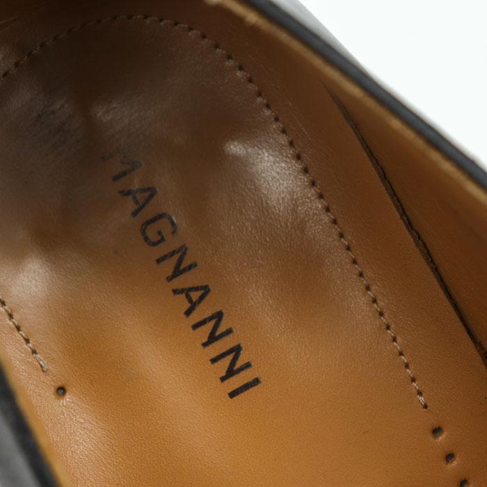 マグナーニ ドレスシューズ ダブルモンクストラップ 本革レザー ビジネス 高級 ブランド 革靴 黒 メンズ 39サイズ ブラック MAGNANNI