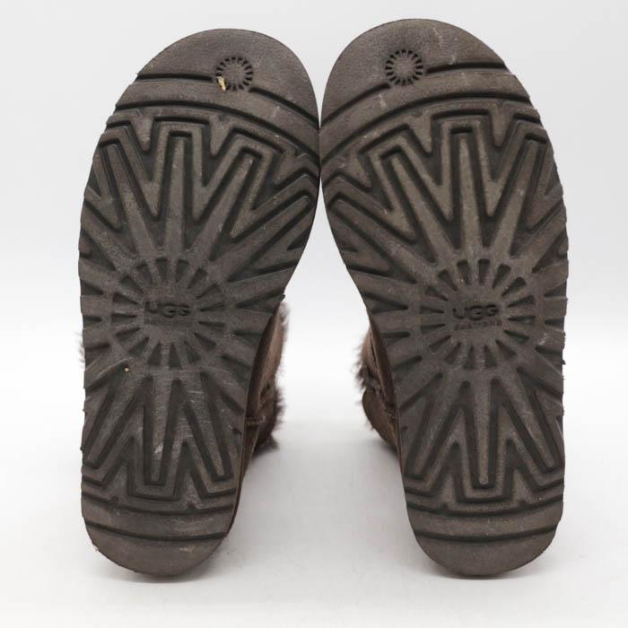 美品☆UGG ベイリーボタン　ブラウン25センチ アグ ミニ ベイリーボタン ムートンブーツ ブランド シューズ 靴