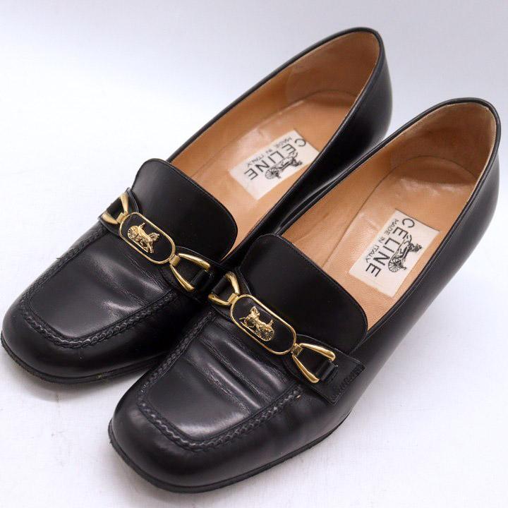 CELINE セリーヌ ビットローファー パンプス 馬車ロゴ シューズ