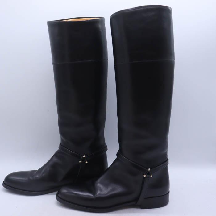 タニノクリスチー ロングブーツ レザー ジョッキーブーツ シューズ